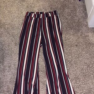 Multicolored flare pants